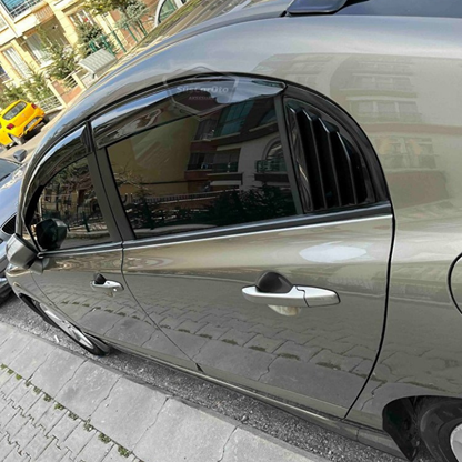 Honda Civic FD6 2006-2011 Rejilla Ventana Trasera Mariposa Compatible Visor Ventana Trasera Mariposa Ventilación Conjunto Derecho Izquierdo Negro Brillante
