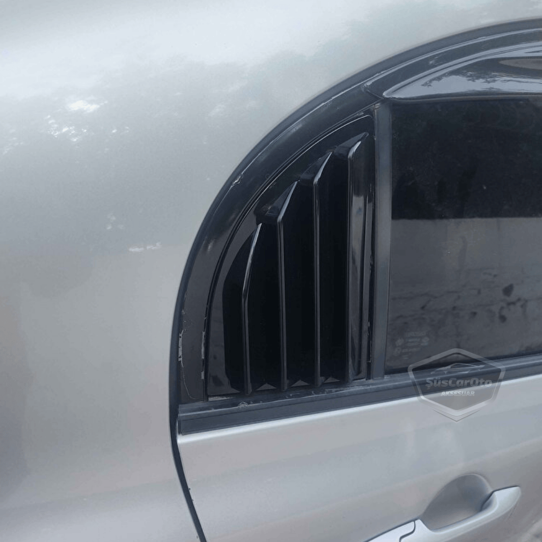 Honda Civic FD6 2006-2011 Rejilla Ventana Trasera Mariposa Compatible Visor Ventana Trasera Mariposa Ventilación Conjunto Derecho Izquierdo Negro Brillante