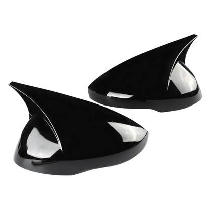 Cubiertas de espejo Batman Bat compatibles con Honda Civic FE 2022 en adelante, plástico ABS negro piano