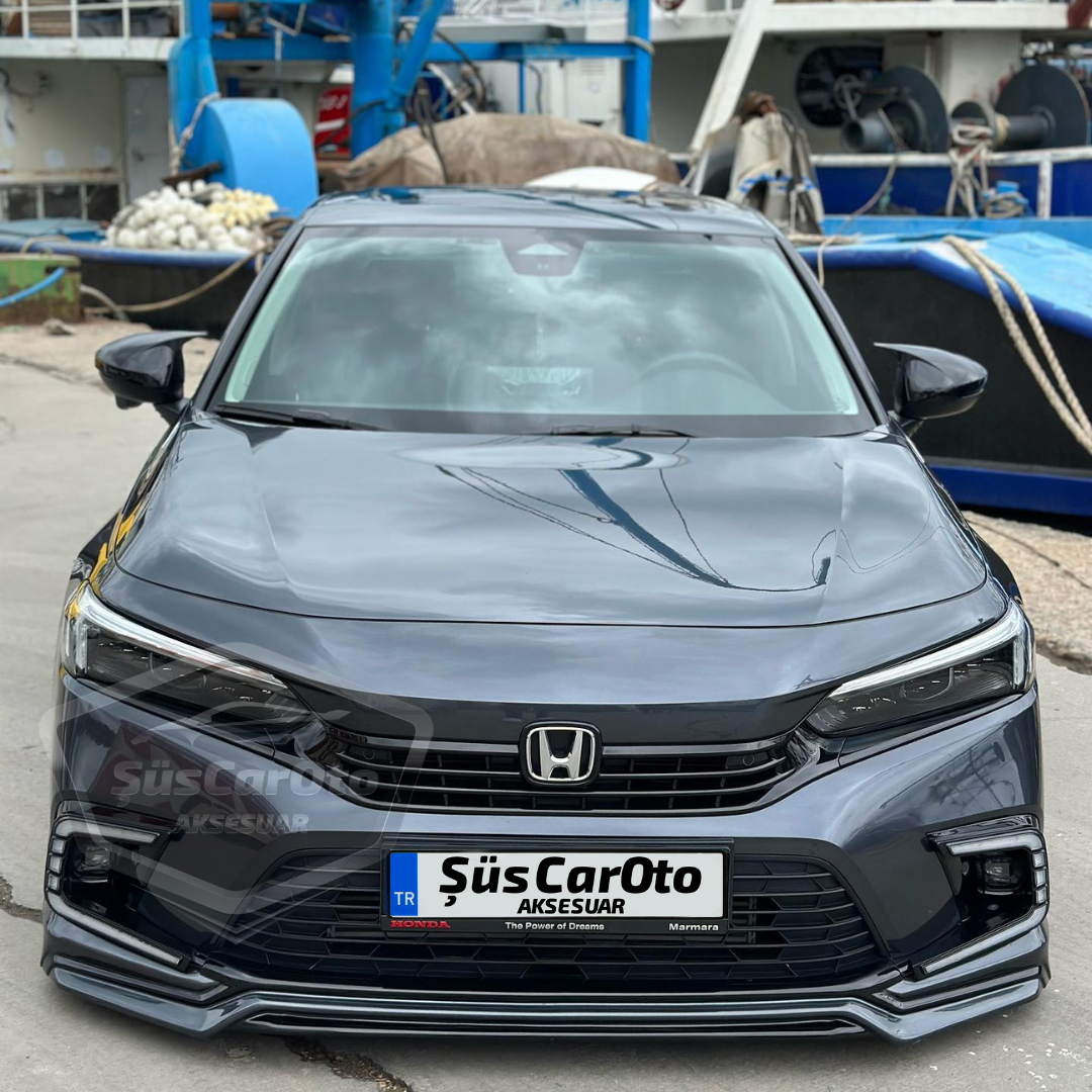 Cubiertas de espejo Batman Bat compatibles con Honda Civic FE 2022 en adelante, plástico ABS negro piano