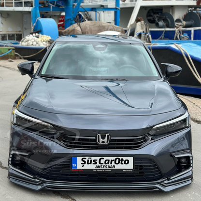 Cubiertas de espejo Batman Bat compatibles con Honda Civic FE 2022 en adelante, plástico ABS negro piano