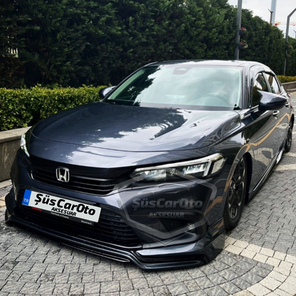 Cubiertas de espejo Batman Bat compatibles con Honda Civic FE 2022 en adelante, plástico ABS negro piano