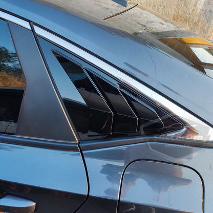 Rejilla de ventanilla para Honda Civic Fe1 2022 en adelante, visera de ventanilla, rejillas de ventilación, kit derecho e izquierdo, negro brillante