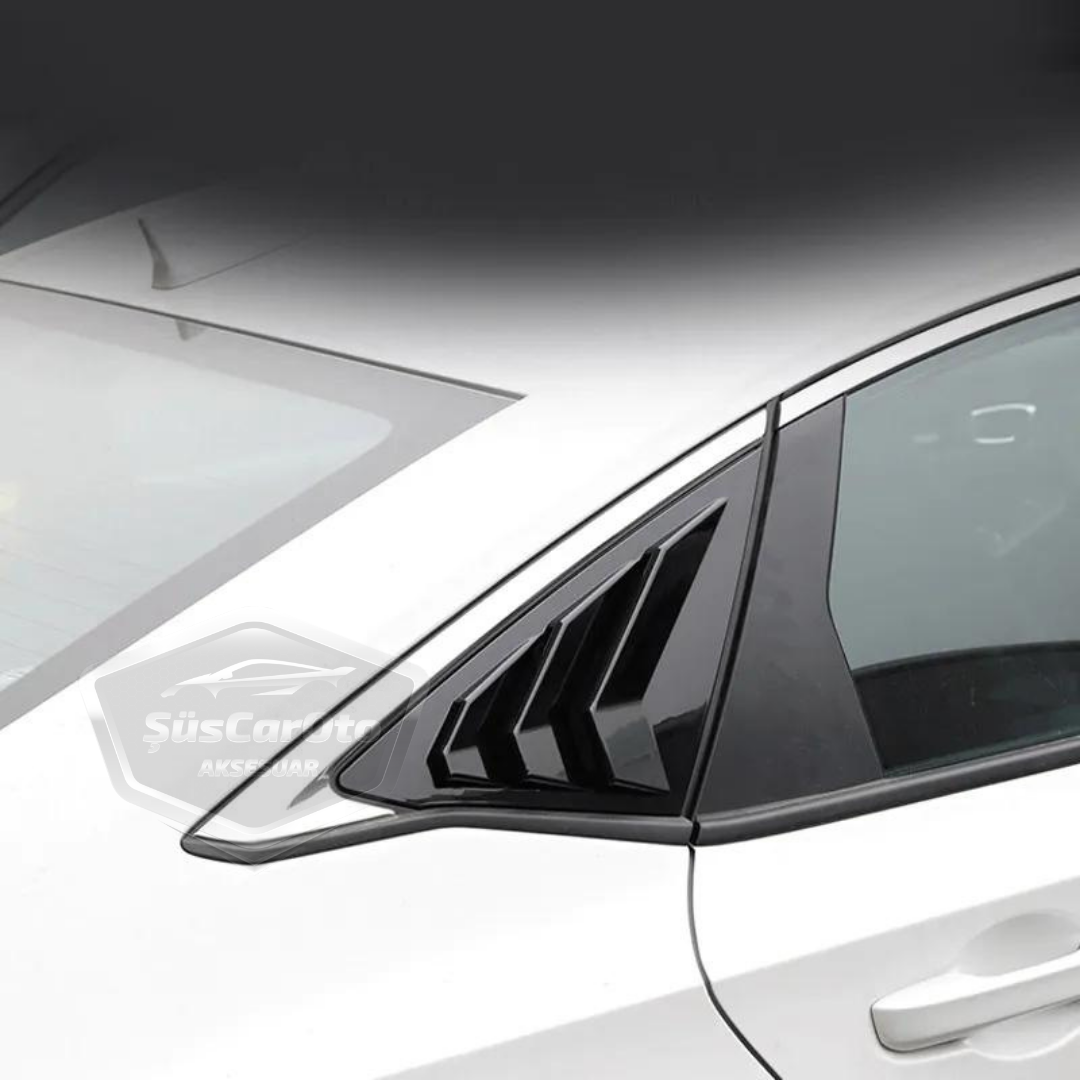 Rejilla de ventanilla para Honda Civic Fe1 2022 en adelante, visera de ventanilla, rejillas de ventilación, kit derecho e izquierdo, negro brillante