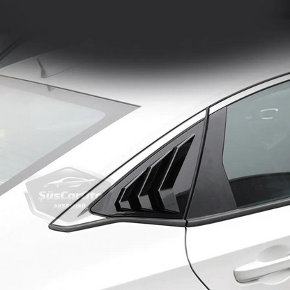 Rejilla de ventanilla para Honda Civic Fe1 2022 en adelante, visera de ventanilla, rejillas de ventilación, kit derecho e izquierdo, negro brillante