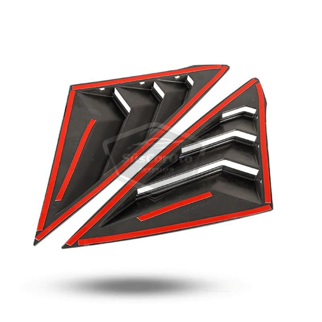 Rejilla de ventanilla para Honda Civic Fe1 2022 en adelante, visera de ventanilla, rejillas de ventilación, kit derecho e izquierdo, negro brillante