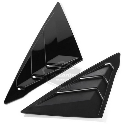 Rejilla de ventanilla para Honda Civic Fe1 2022 en adelante, visera de ventanilla, rejillas de ventilación, kit derecho e izquierdo, negro brillante