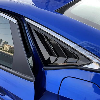 Rejilla de ventanilla para Honda Civic Fe1 2022 en adelante, visera de ventanilla, rejillas de ventilación, kit derecho e izquierdo, negro brillante