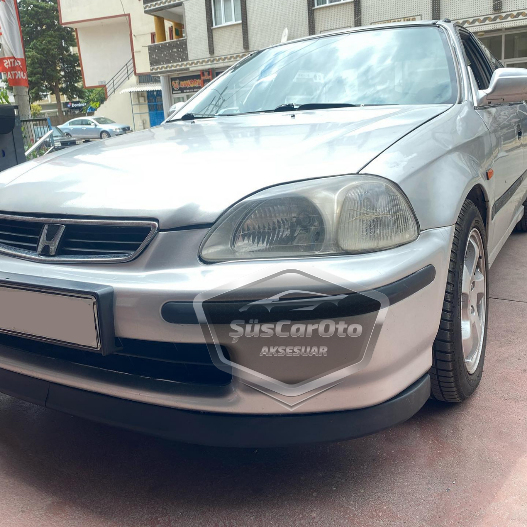 Labio delantero universal Astra H flexible Honda Civic İES EK 1996-2000 compatible, 2 piezas, extensión de parachoques delantero.