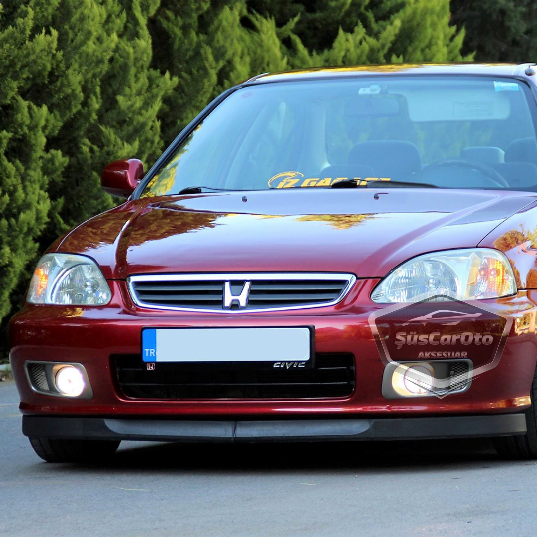 Labio delantero universal Astra H flexible Honda Civic İES EK 1996-2000 compatible, 2 piezas, extensión de parachoques delantero.
