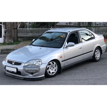 Labio delantero universal Astra H flexible Honda Civic İES EK 1996-2000 compatible, 2 piezas, extensión de parachoques delantero.