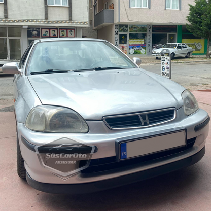 Labio delantero universal Astra H flexible Honda Civic İES EK 1996-2000 compatible, 2 piezas, extensión de parachoques delantero.