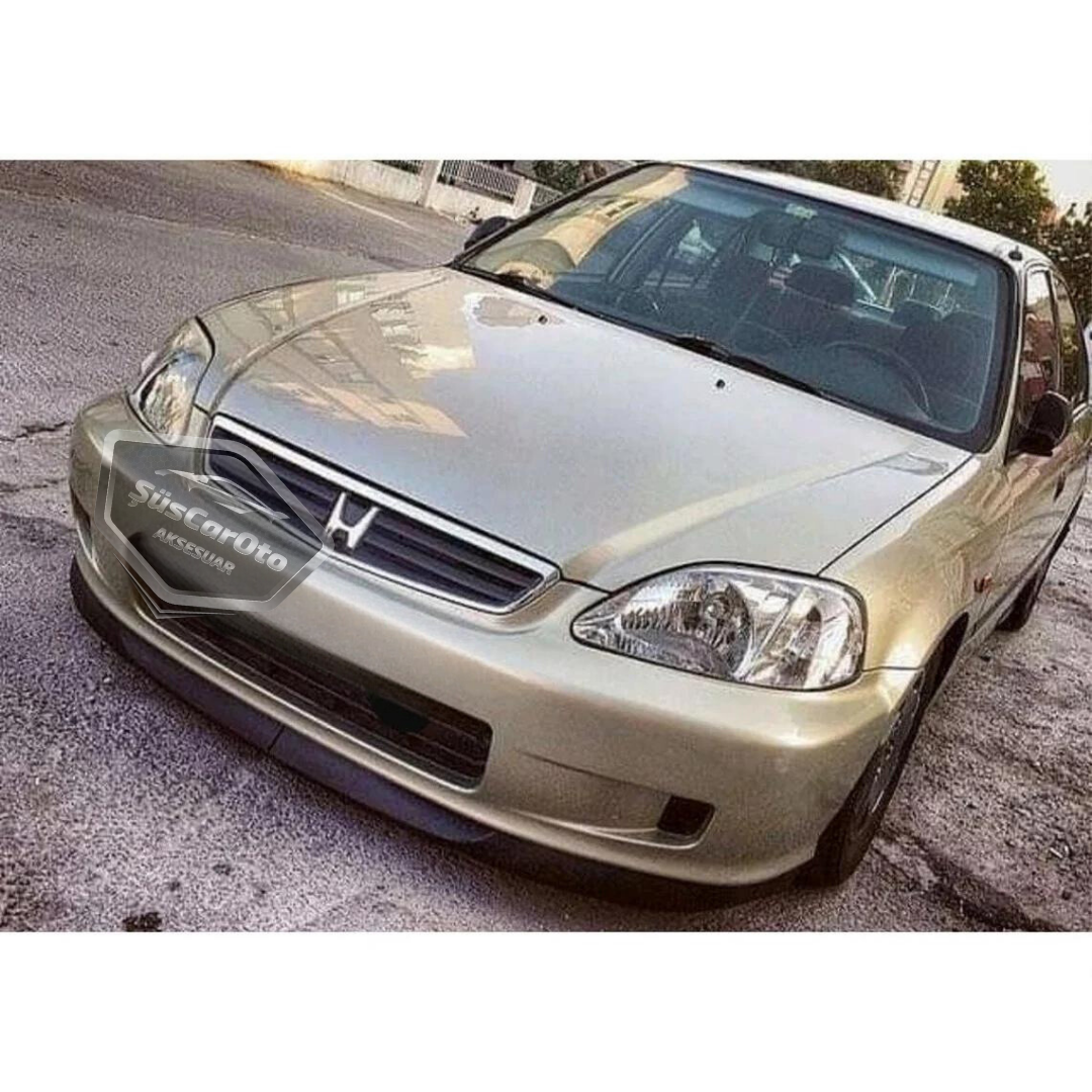 Labio delantero universal Astra H flexible Honda Civic İES EK 1996-2000 compatible, 2 piezas, extensión de parachoques delantero.