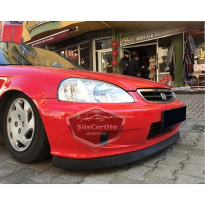 Labio delantero universal Astra H flexible Honda Civic İES EK 1996-2000 compatible, 2 piezas, extensión de parachoques delantero.