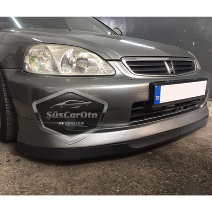 Labio delantero universal Astra H flexible Honda Civic İES EK 1996-2000 compatible, 2 piezas, extensión de parachoques delantero.