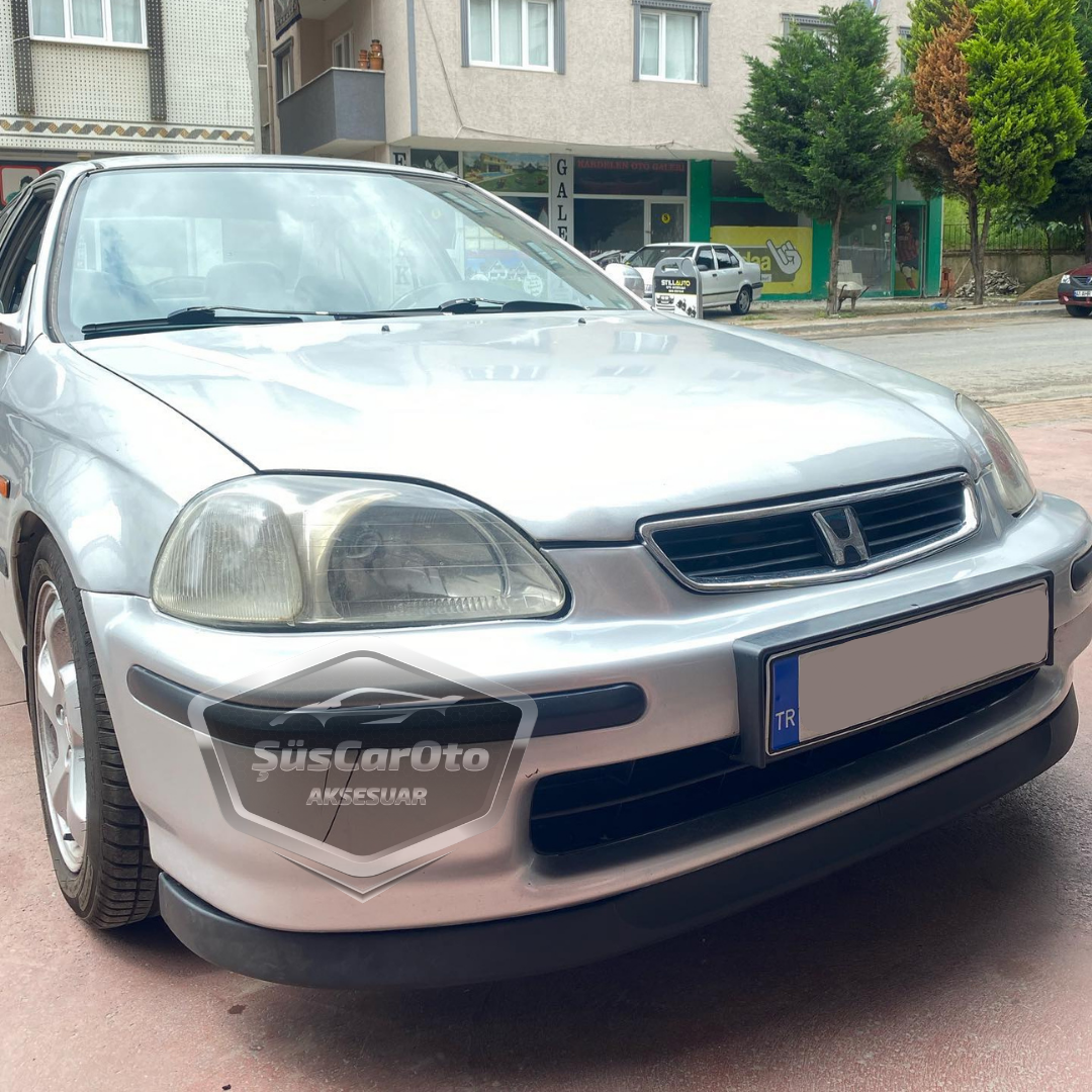 Labio delantero universal Astra H flexible Honda Civic İES EK 1996-2000 compatible, 2 piezas, extensión de parachoques delantero.