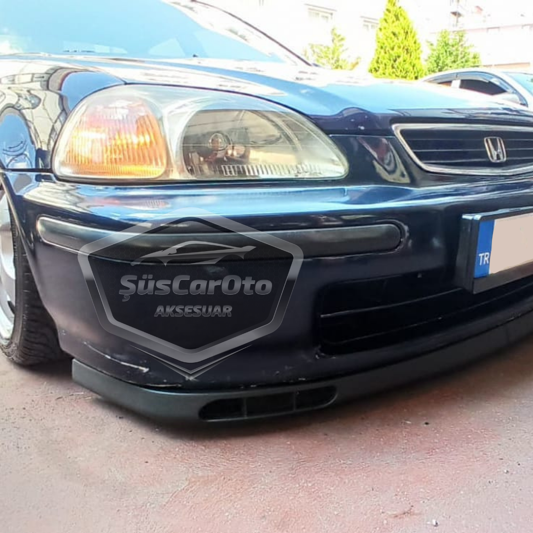 Honda Civic İES EK EJ 1996-2000 Universal Laguna Lip Flexible Spoiler Delantero 2 Piezas Bajo Parachoques Lengüeta Deflector Faldón Lateral Adicional