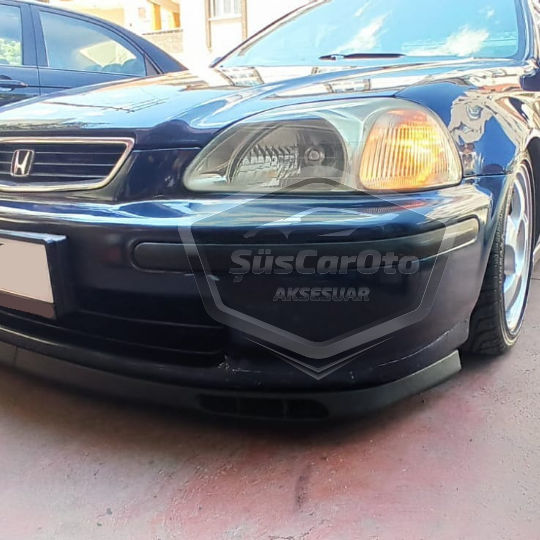 Honda Civic İES EK EJ 1996-2000 Universal Laguna Lip Flexible Spoiler Delantero 2 Piezas Bajo Parachoques Lengüeta Deflector Faldón Lateral Adicional