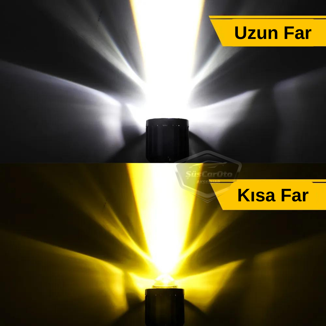 Bombilla de faro con lente compatible con Honda Civic Vtec1 2001-2004 Carcasa sin facelift LED Xenon Bicolor Amarillo-Blanco Faro efecto estroboscópico Lámpara LED CSP Luces altas y bajas 2 unidades