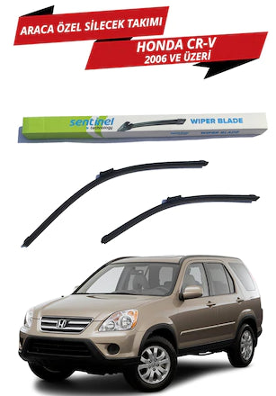 Juego de limpiaparabrisas Sentinel delanteros tipo banana específicos para Honda CR-V 2006 en adelante, derecho e izquierdo