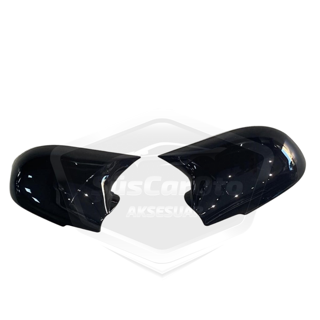 Hyundai Accent Admire 2000-2006 Tapa de espejo retrovisor tipo Batman en plástico ABS negro piano