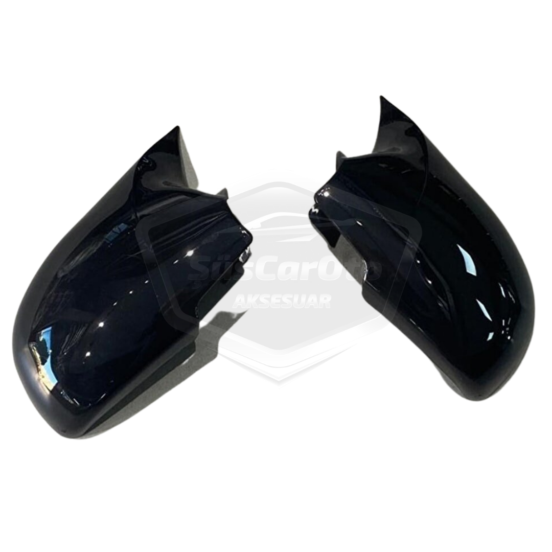 Hyundai Accent Admire 2000-2006 Tapa de espejo retrovisor tipo Batman en plástico ABS negro piano