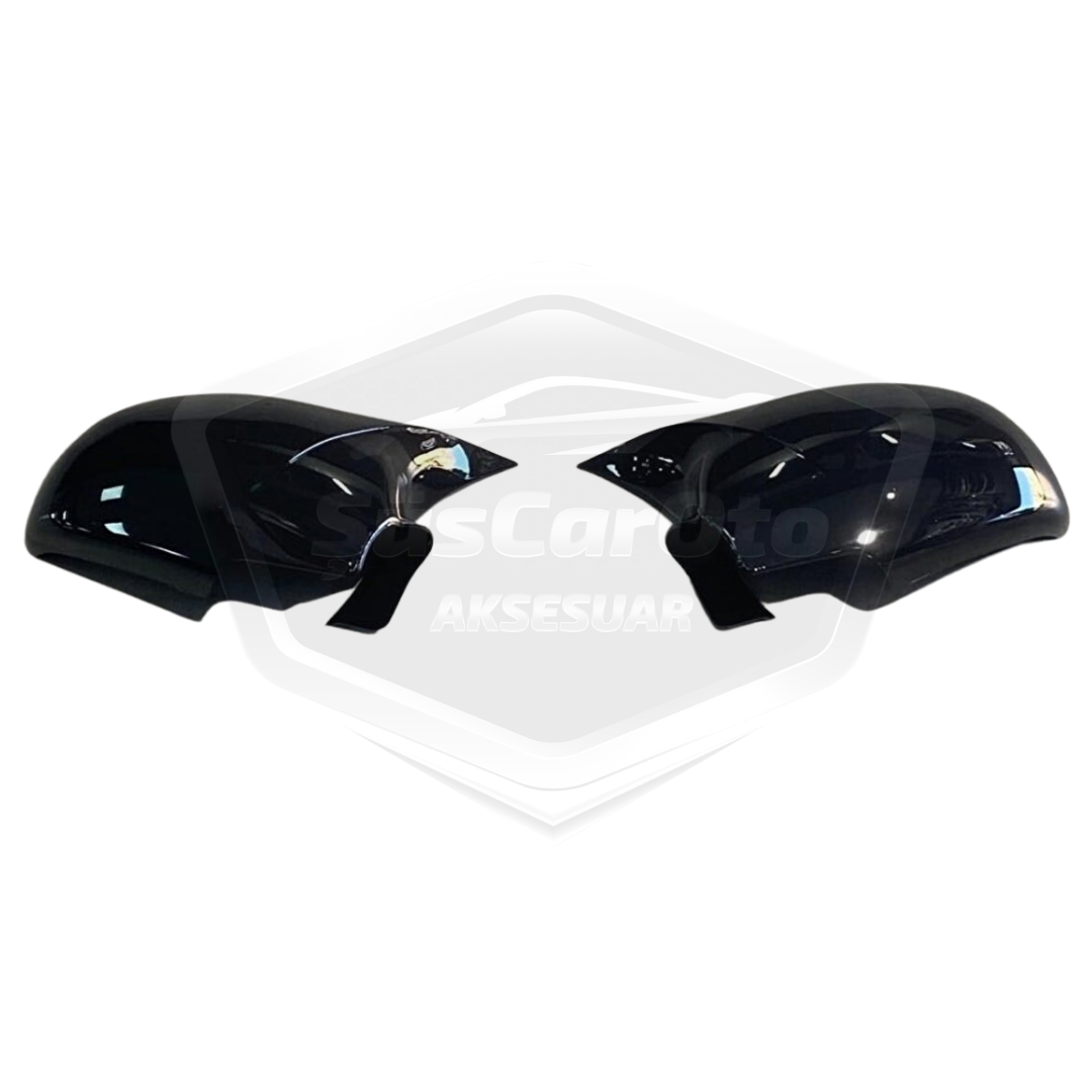 Hyundai Accent Admire 2000-2006 Tapa de espejo retrovisor tipo Batman en plástico ABS negro piano