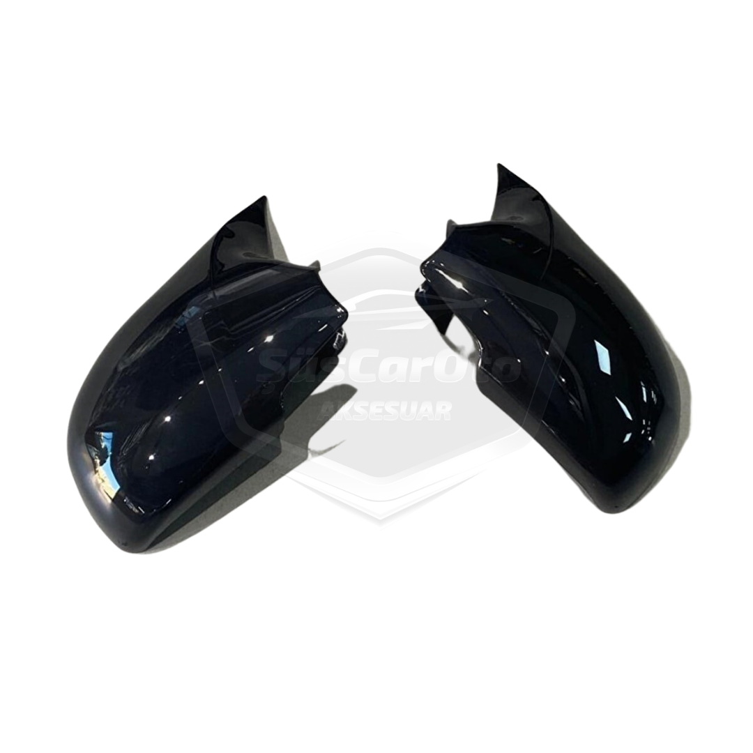Hyundai Accent Admire 2000-2006 Tapa de espejo retrovisor tipo Batman en plástico ABS negro piano