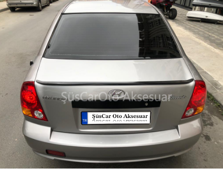 Spoiler de maletero y moldura de maletero Piano Black para Hyundai Accent Admire