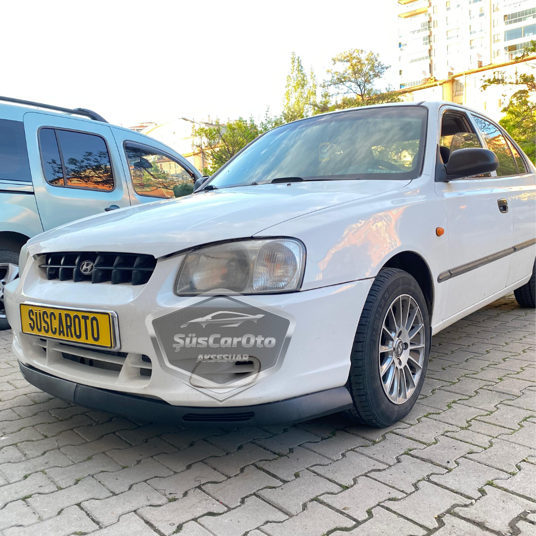 Hyundai Accent Admire Millennium 2000-2006 Compatible Universal V2 Spoiler Delantero Flexible Laguna Lip 2 Piezas Separador Delantero Faldón Delantero