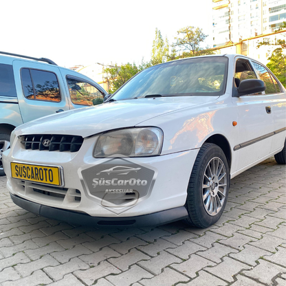 Hyundai Accent Admire Millennium 2000-2006 Compatible Universal V2 Spoiler Delantero Flexible Laguna Lip 2 Piezas Separador Delantero Faldón Delantero