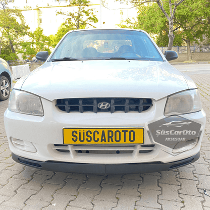 Hyundai Accent Admire Millennium 2000-2006 Compatible Universal V2 Spoiler Delantero Flexible Laguna Lip 2 Piezas Separador Delantero Faldón Delantero
