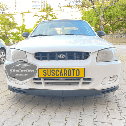 Hyundai Accent Admire Millennium 2000-2006 Compatible Universal V2 Spoiler Delantero Flexible Laguna Lip 2 Piezas Separador Delantero Faldón Delantero
