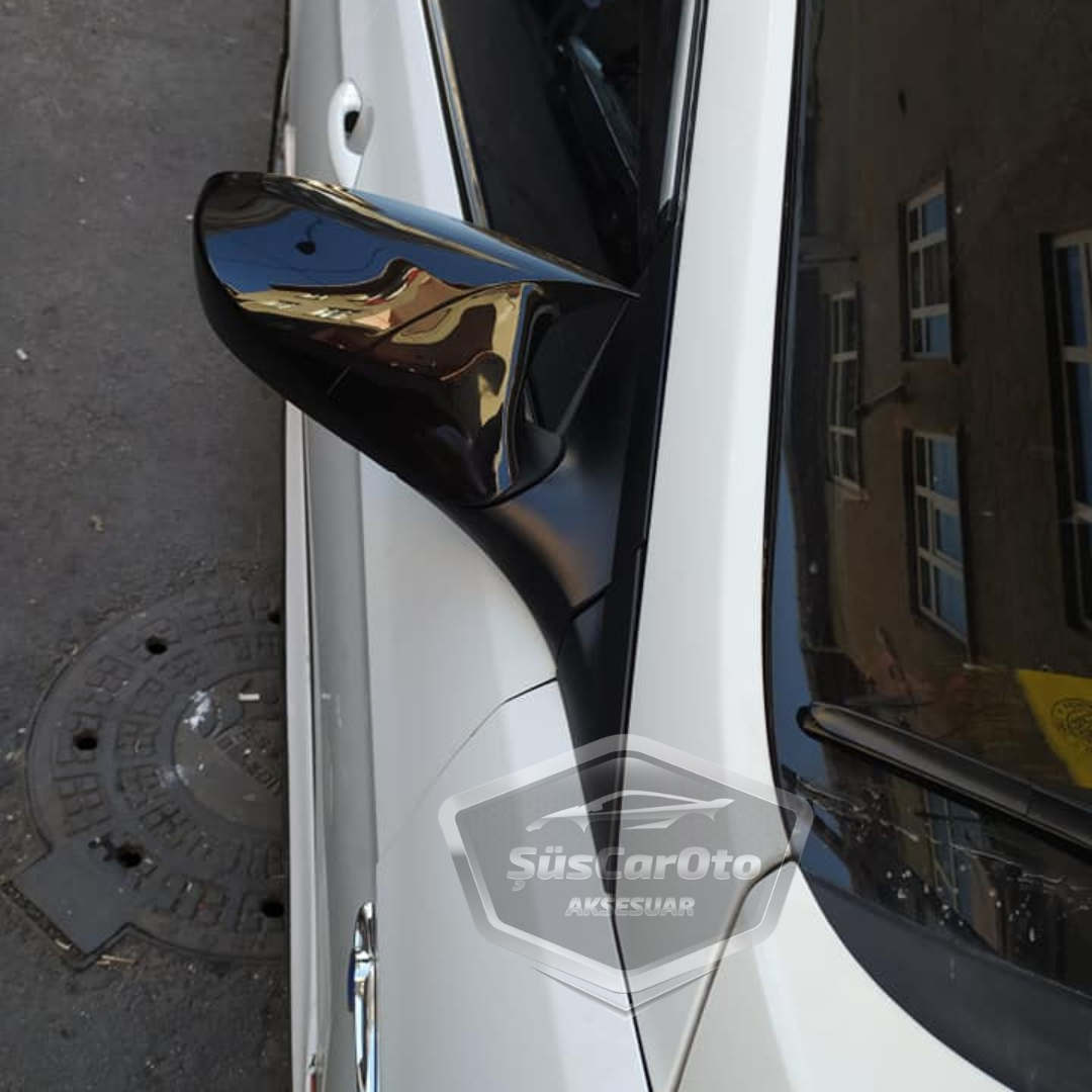 Hyundai Accent Blue 2010-2018 Cubierta de Espejo Murciélago Batman sin Señal Plástico ABS Negro Piano