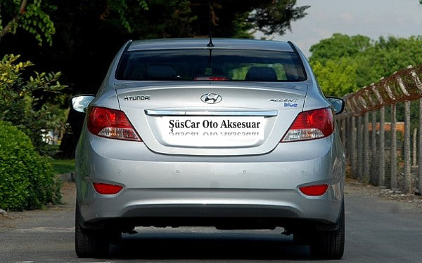 Spoiler trasero delgado brillante blanco para Hyundai Accent Blue