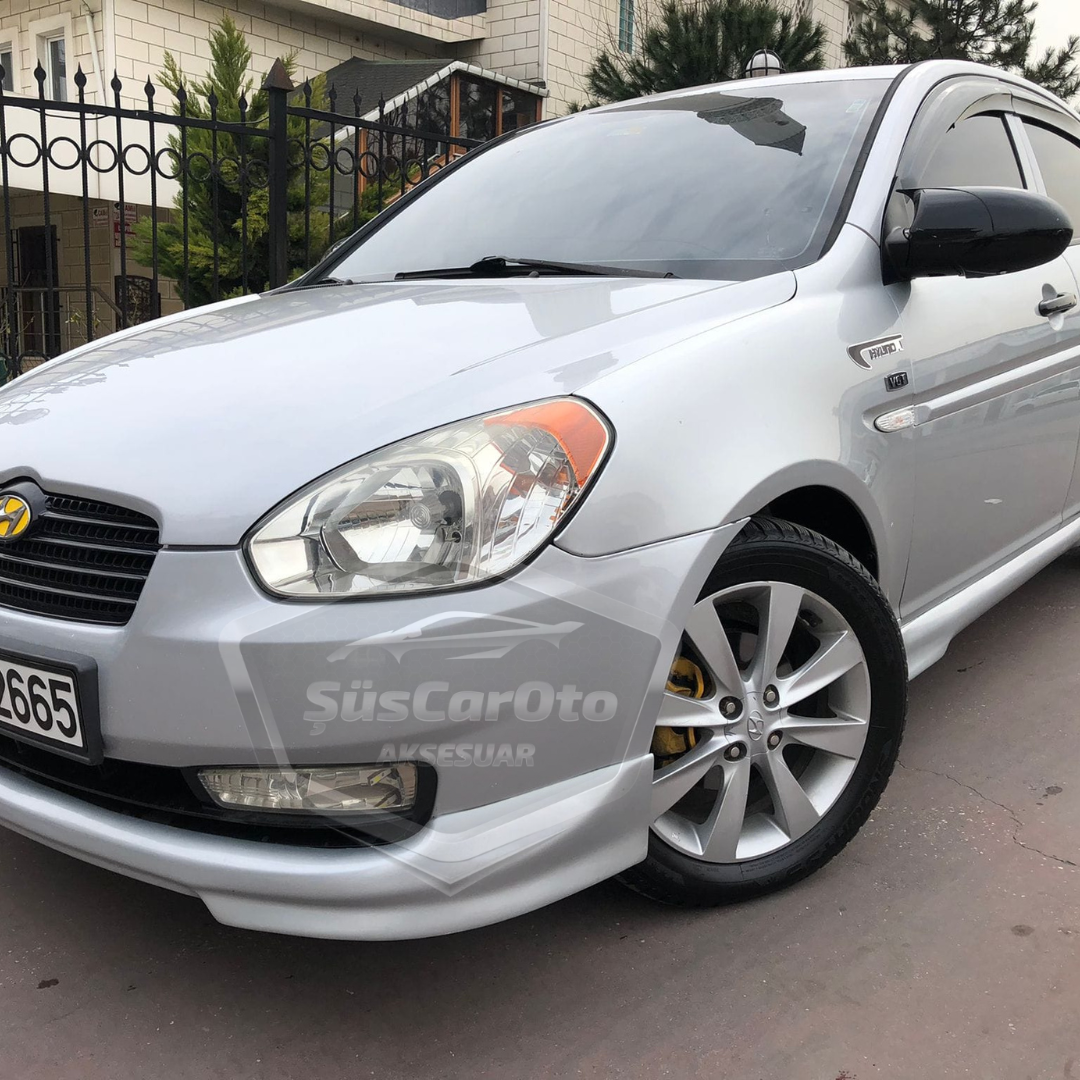 Hyundai Accent Era 2006-2012 Tapa de espejo retrovisor tipo Batman, Piano Black, Plástico ABS