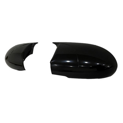 Hyundai Accent Era 2006-2012 Tapa de espejo retrovisor tipo Batman, Piano Black, Plástico ABS