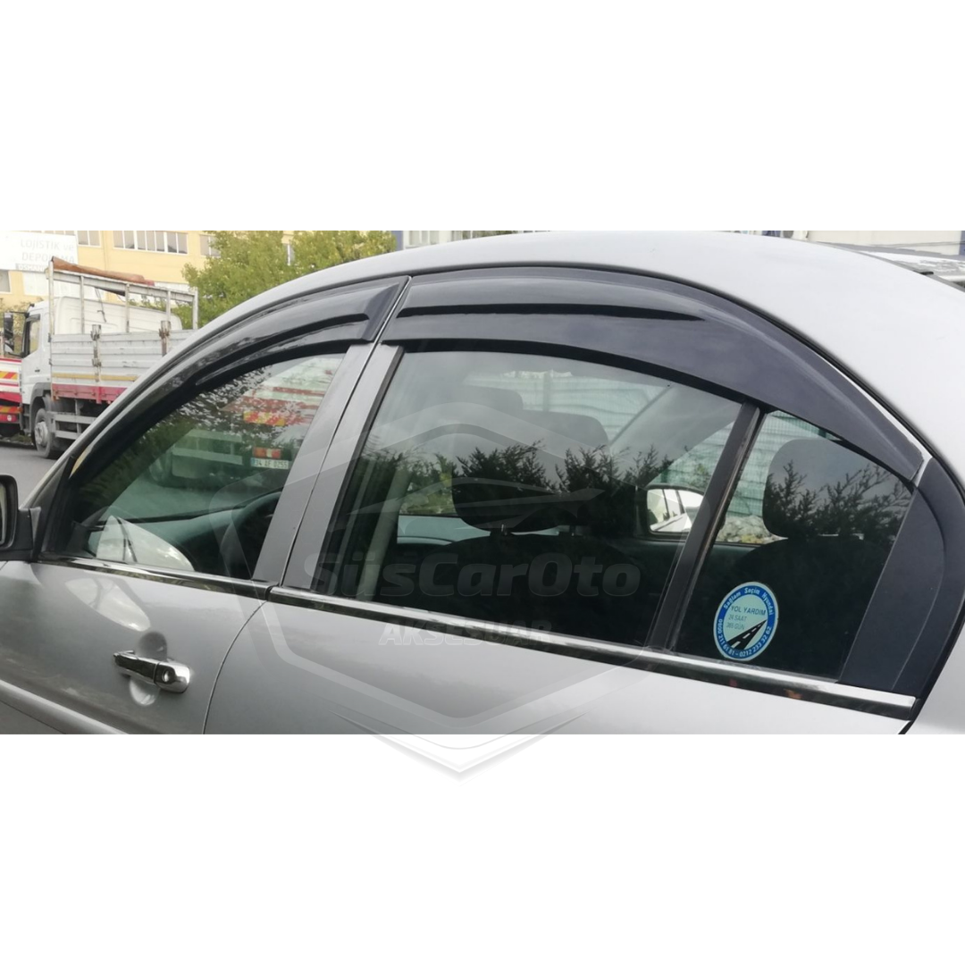 Juego de deflectores de viento Mugen para Hyundai Accent Era 2006-2012, negro piano, 4 piezas, importado