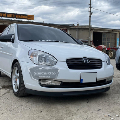 Hyundai Accent Era 2006-2012 Compatible Lip Astra H Universal Flexible Labio Delantero 2 Piezas Separador Protector Spoiler Paragolpes Delantero