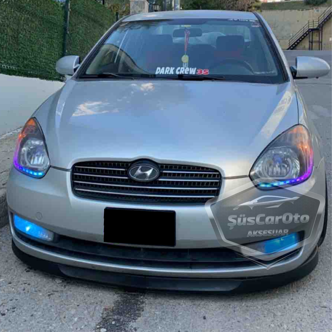 Hyundai Accent Era 2006-2012 Compatible Lip Astra H Universal Flexible Labio Delantero 2 Piezas Separador Protector Spoiler Paragolpes Delantero
