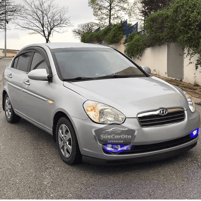 Hyundai Accent Era 2006-2012 Universal V2 Laguna Lip Flexible Labio Delantero 2 Piezas Paragolpes Delantero Embellecedor Deflector de Nieve