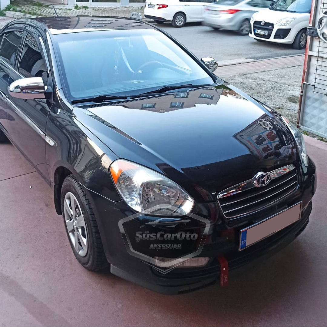 Hyundai Accent Era 2006-2012 Compatible Universal Laguna Lip Labio Frontal Flexible 2 Piezas Spoiler Delantero Adicional Debajo del Parachoques