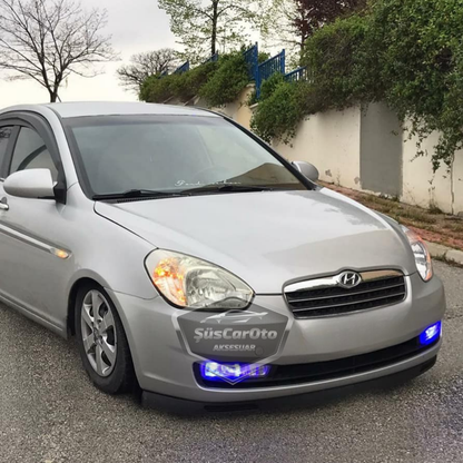 Hyundai Accent Era 2006-2012 Universal V2 Laguna Lip Flexible Labio Delantero 2 Piezas Paragolpes Delantero Embellecedor Deflector de Nieve