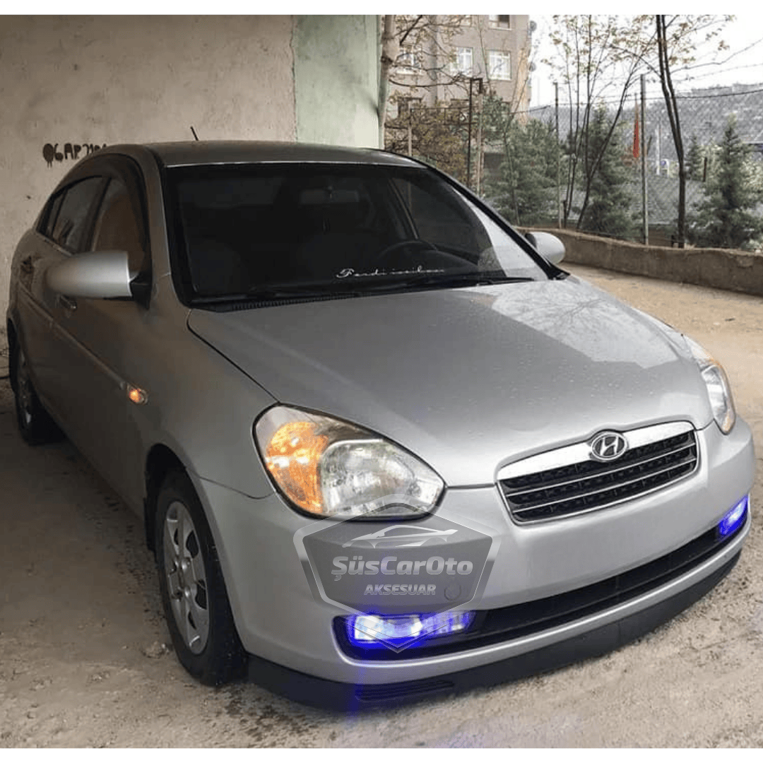 Hyundai Accent Era 2006-2012 Universal V2 Laguna Lip Flexible Labio Delantero 2 Piezas Paragolpes Delantero Embellecedor Deflector de Nieve