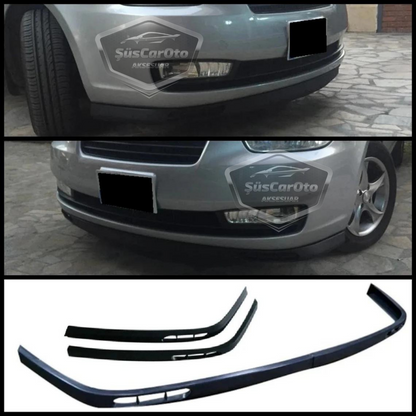 Hyundai Accent Era 2006-2012 Compatible Universal Laguna Lip Labio Frontal Flexible 2 Piezas Spoiler Delantero Adicional Debajo del Parachoques