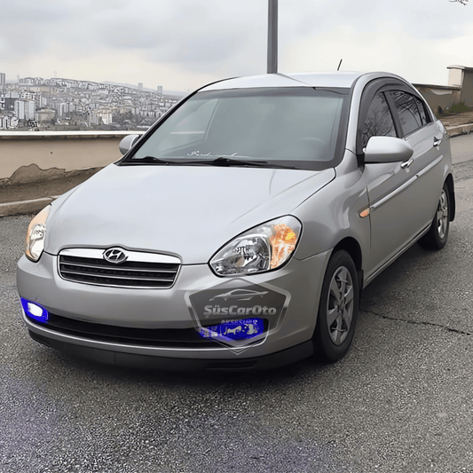 Hyundai Accent Era 2006-2012 Universal V2 Laguna Lip Flexible Labio Delantero 2 Piezas Paragolpes Delantero Embellecedor Deflector de Nieve