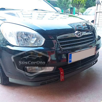 Hyundai Accent Era 2006-2012 Compatible Universal Laguna Lip Labio Frontal Flexible 2 Piezas Spoiler Delantero Adicional Debajo del Parachoques