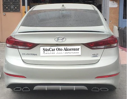 Hyundai Elantra Alerón de Maletero Embellecedor de Maletero Negro Piano-Blanco