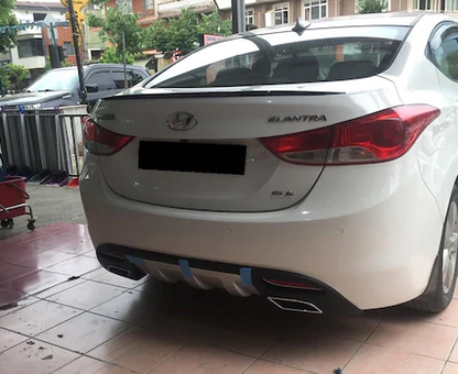 Hyundai Elantra Alerón de Maletero Embellecedor de Maletero Negro Piano-Blanco