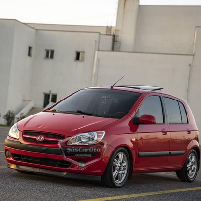 Lip delantero flexible universal Astra H, compatible con Hyundai Getz 2002–2011, faldón delantero de 2 piezas, extensión de parachoques.